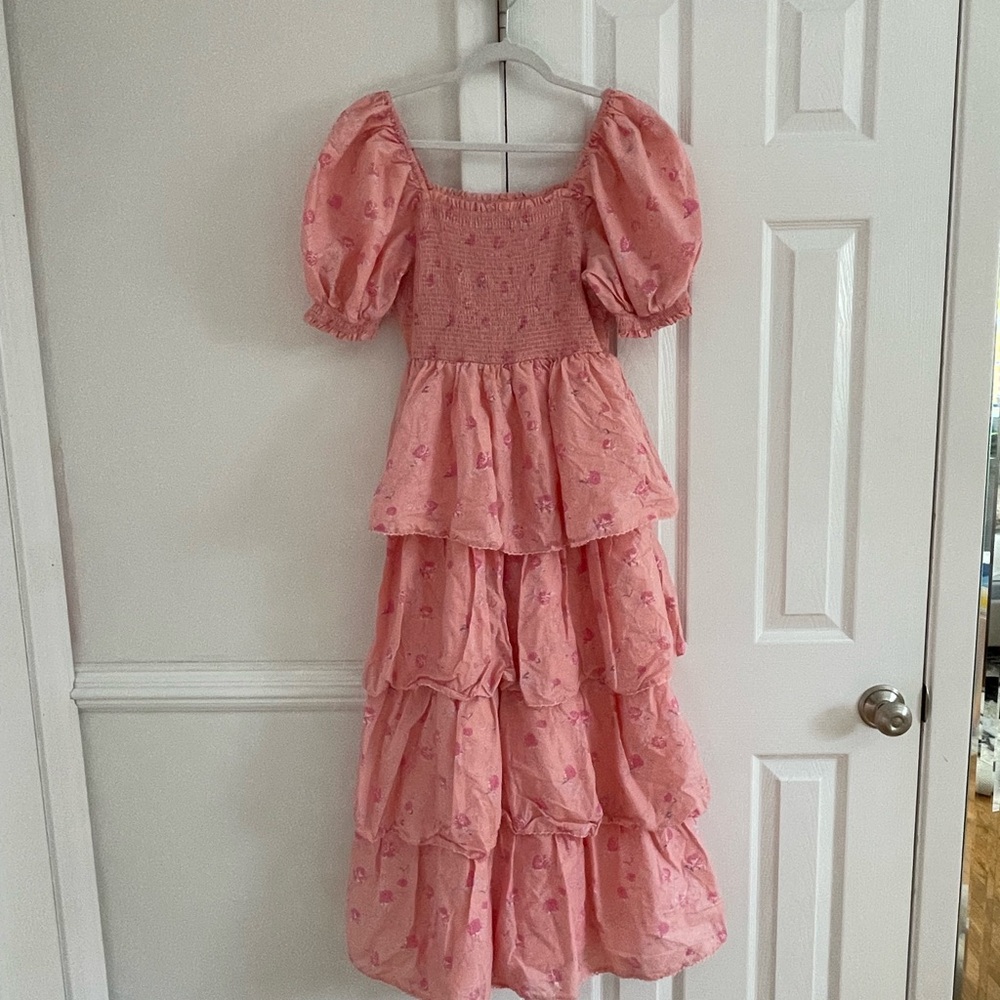 Love Shack Fancy x Target Simone Smocked Tiered Dress Cottage Prairie - Picture 5 of 7